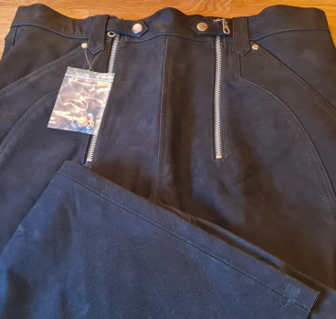 Preview: Zimmermannshose , Lederhose , Leder Arbeitshose , Leder Zimmermannshose , Größe 52 , Preissenkung von 159,00 auf 99,00 Euro